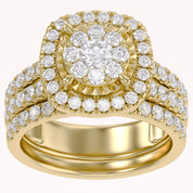 Halo Bridal Set Lab Grown Diamond Ring