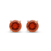 Birthstone Stud Earrings for Women, 4mm Round Simulated Gemstone Studs, Jewelry for Her (0.5 Ct)