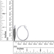 Inside Out Hoop Earrings Black Natural Diamond