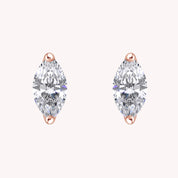 Marquise Cut Lab Created Moissanite Solitaire Stud Earrings