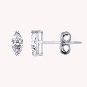 Marquise Cut Lab Created Moissanite Solitaire Stud Earrings