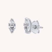 Marquise Cut Lab Created Moissanite Solitaire Stud Earrings