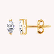 Marquise Cut Lab Created Moissanite Solitaire Stud Earrings