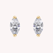 Marquise Cut Lab Created Moissanite Solitaire Stud Earrings