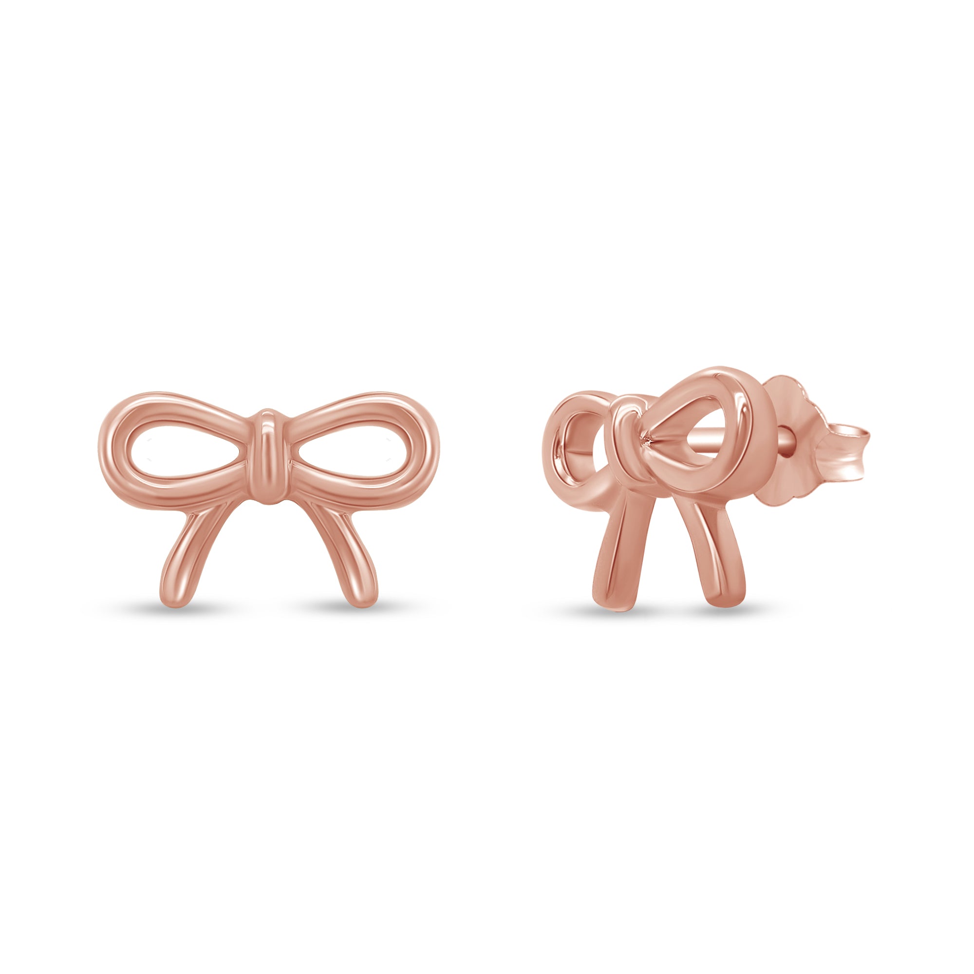 Bow Stud Earrings Sterling Silver