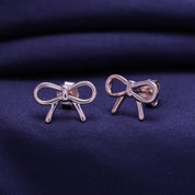 Bow Stud Earrings Sterling Silver