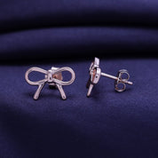 Bow Stud Earrings Sterling Silver