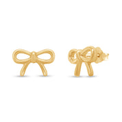 Bow Stud Earrings Sterling Silver