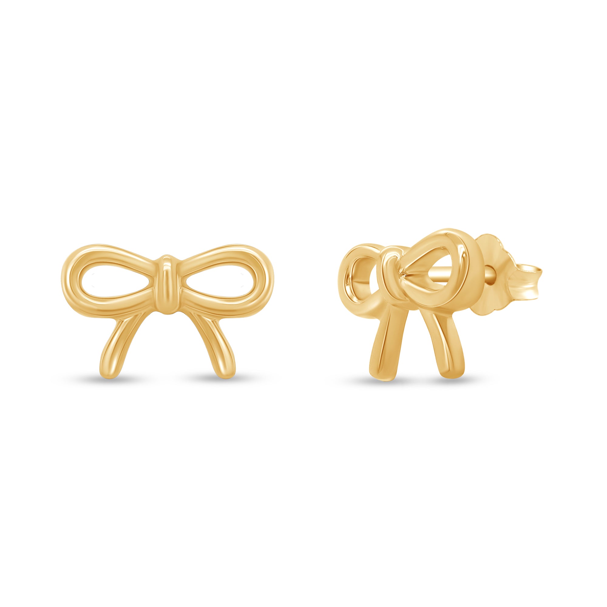 Bow Stud Earrings Sterling Silver