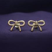 Bow Stud Earrings Sterling Silver
