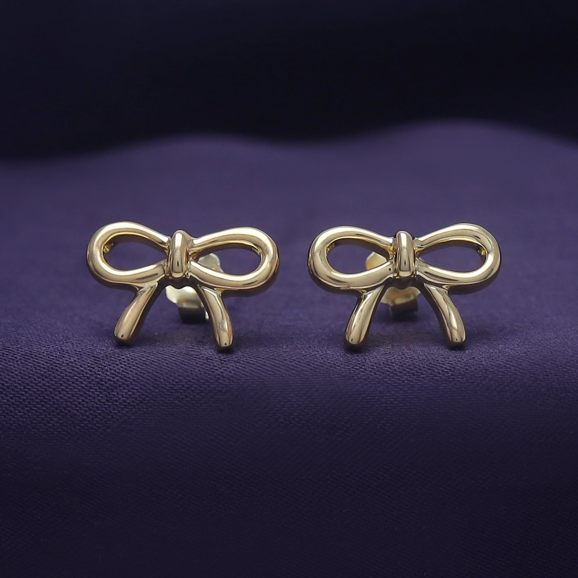 Bow Stud Earrings Sterling Silver