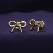 Bow Stud Earrings Sterling Silver