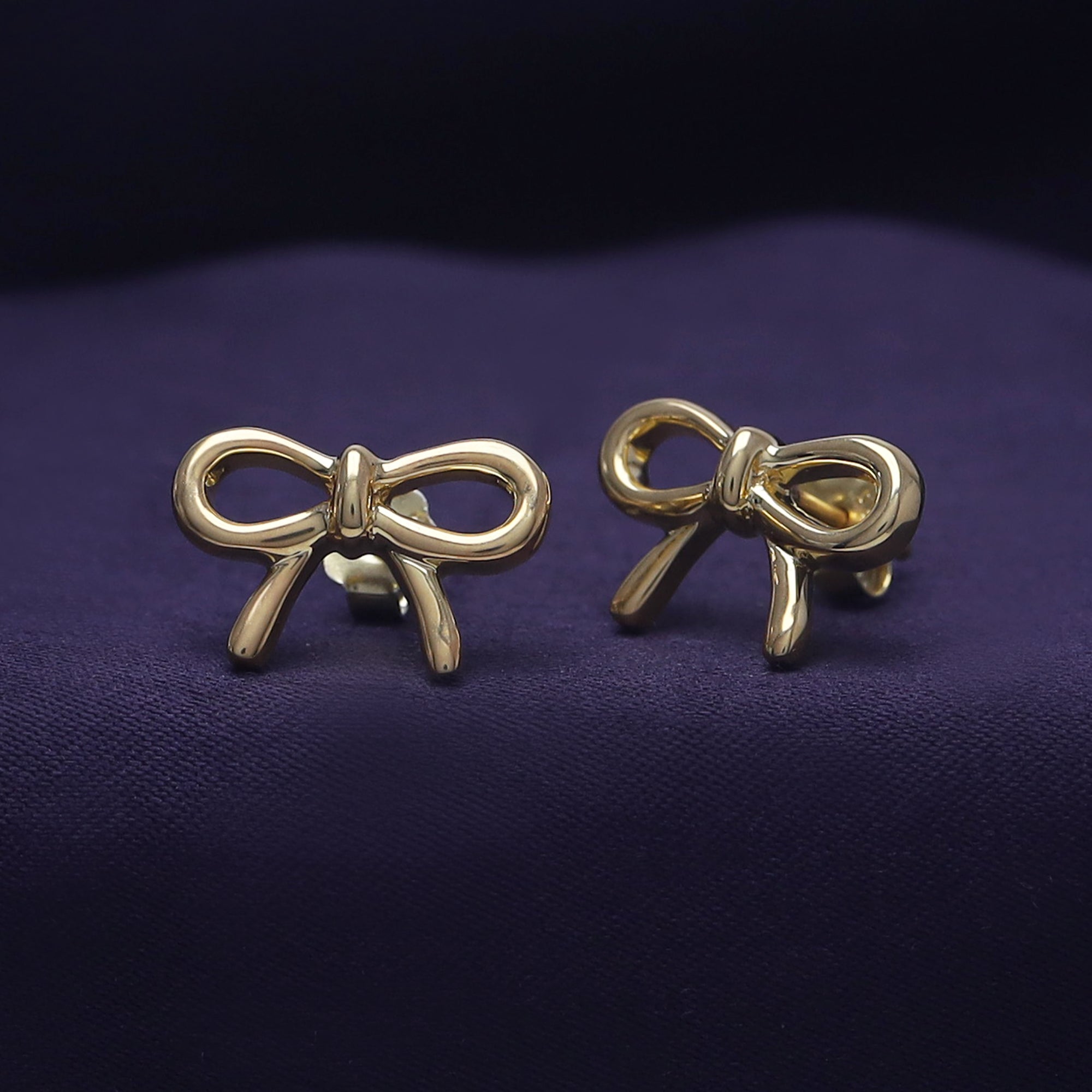 Bow Stud Earrings Sterling Silver