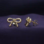 Bow Stud Earrings Sterling Silver