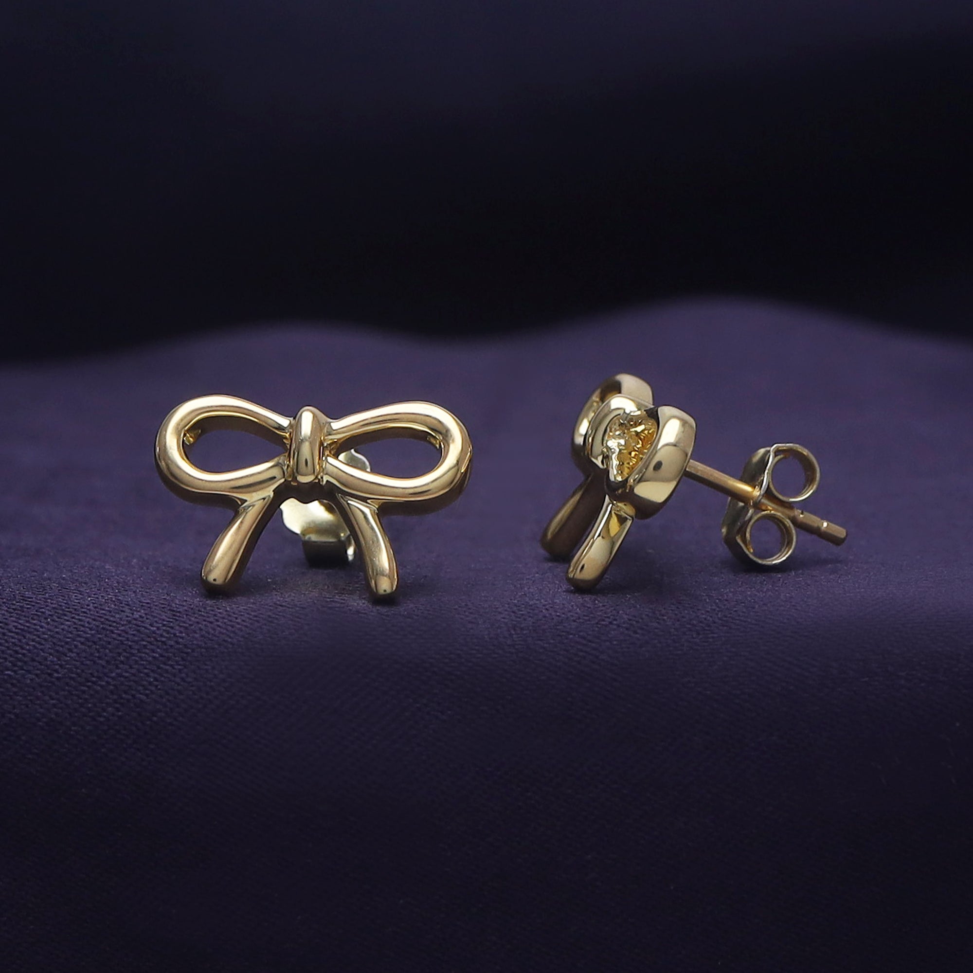 Bow Stud Earrings Sterling Silver