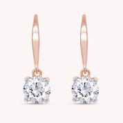 6MM Lab Created Moissanite Dangle Earrings