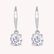 6MM Lab Created Moissanite Dangle Earrings
