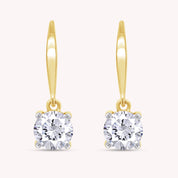 6MM Lab Created Moissanite Dangle Earrings