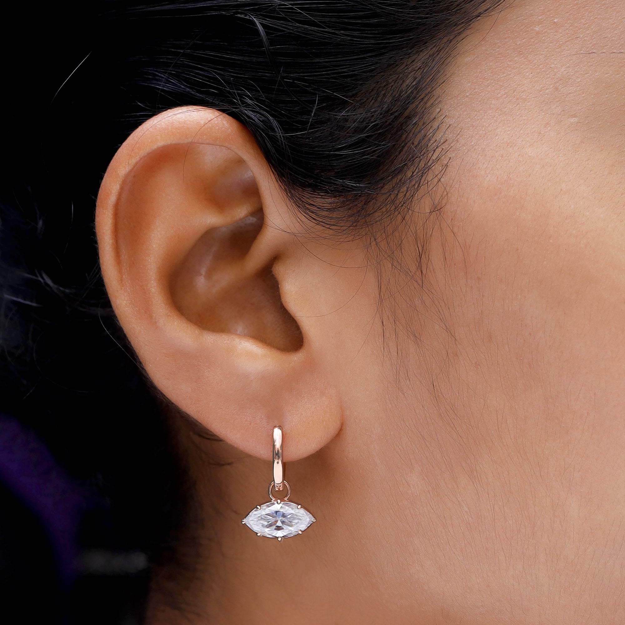 Lab Grown Diamond Marquise Earring