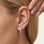 Pear Cut Lab Grown Diamond Hoop Earrings