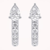 Pear Cut Lab Grown Diamond Hoop Earrings