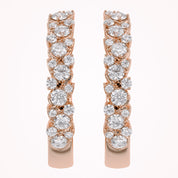 Round Cut Lab Grown Diamond Hoop Earrings