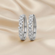 Round Cut Lab Grown Diamond Hoop Earrings