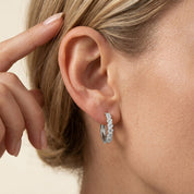 Round Cut Lab Grown Diamond Hoop Earrings