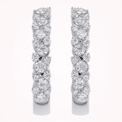 Round Cut Lab Grown Diamond Hoop Earrings