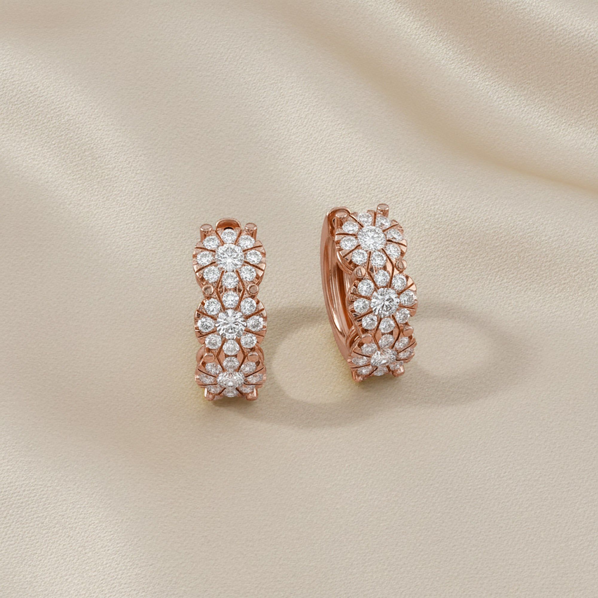 10MM Halo Lab Grown Diamond Hoop Earrings