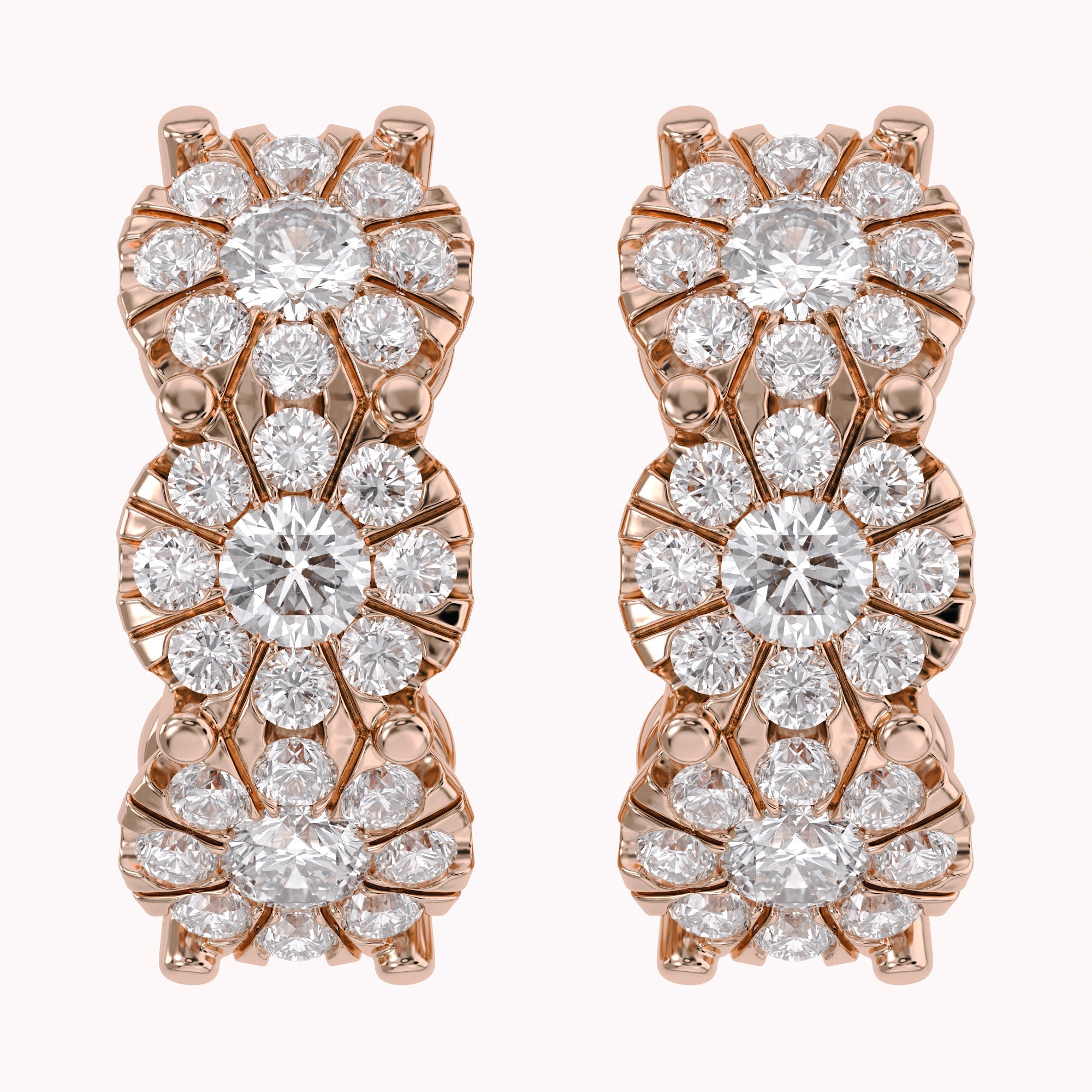 10MM Halo Lab Grown Diamond Hoop Earrings