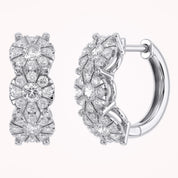 10MM Halo Lab Grown Diamond Hoop Earrings