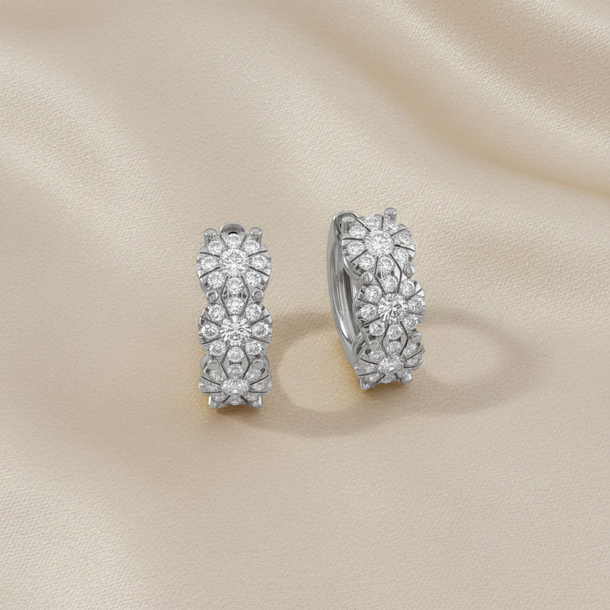 10MM Halo Lab Grown Diamond Hoop Earrings