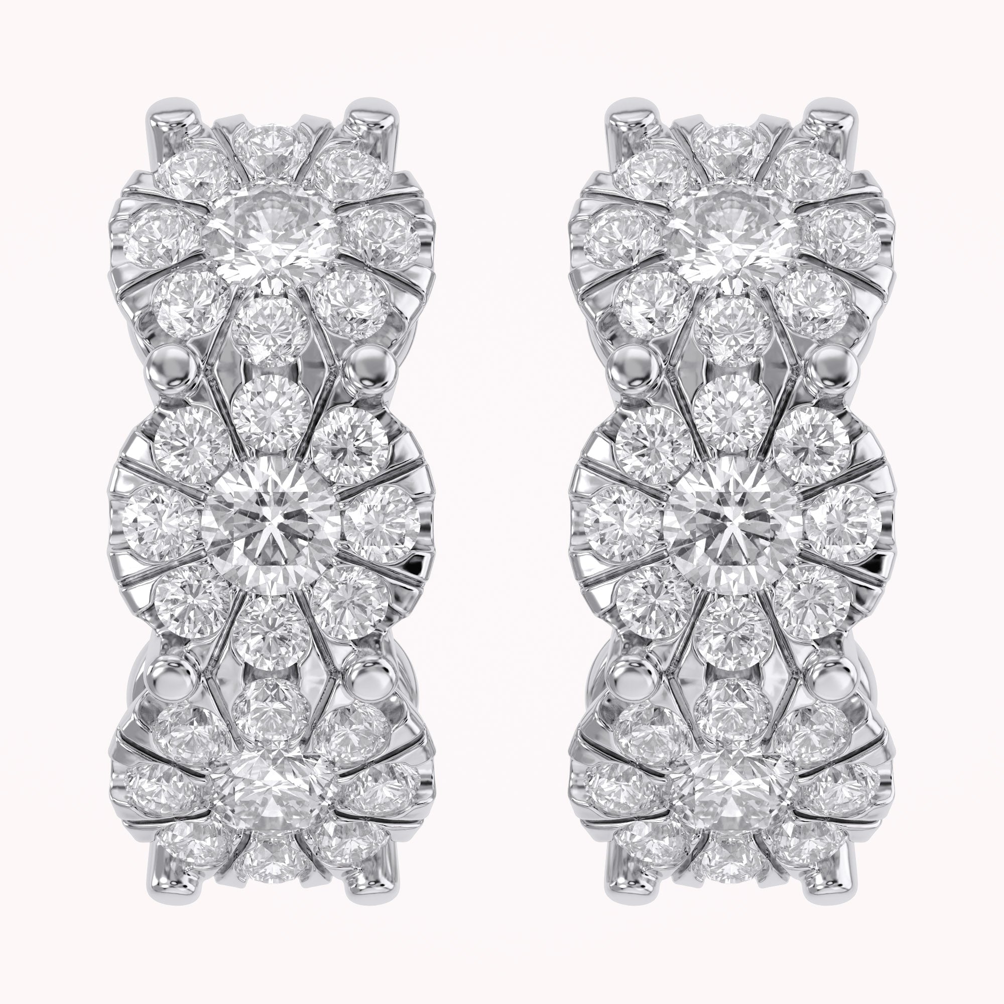 10MM Halo Lab Grown Diamond Hoop Earrings