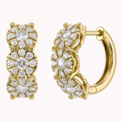 10MM Halo Lab Grown Diamond Hoop Earrings
