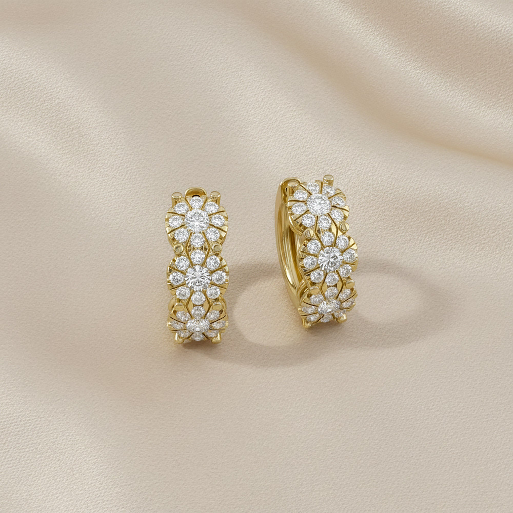 10MM Halo Lab Grown Diamond Hoop Earrings