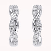 Twisted Lab Grown Diamond Hoop Earrings