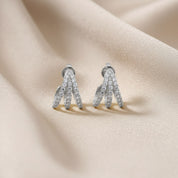 Trident Huggie Lab Grown Diamond Hoop Earrings