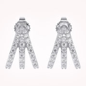 Trident Huggie Lab Grown Diamond Hoop Earrings