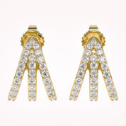 Trident Huggie Lab Grown Diamond Hoop Earrings