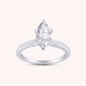 Marquise Cut Cubic Zirconia Solitaire Engagement Wedding Ring For Womens Gift For Her