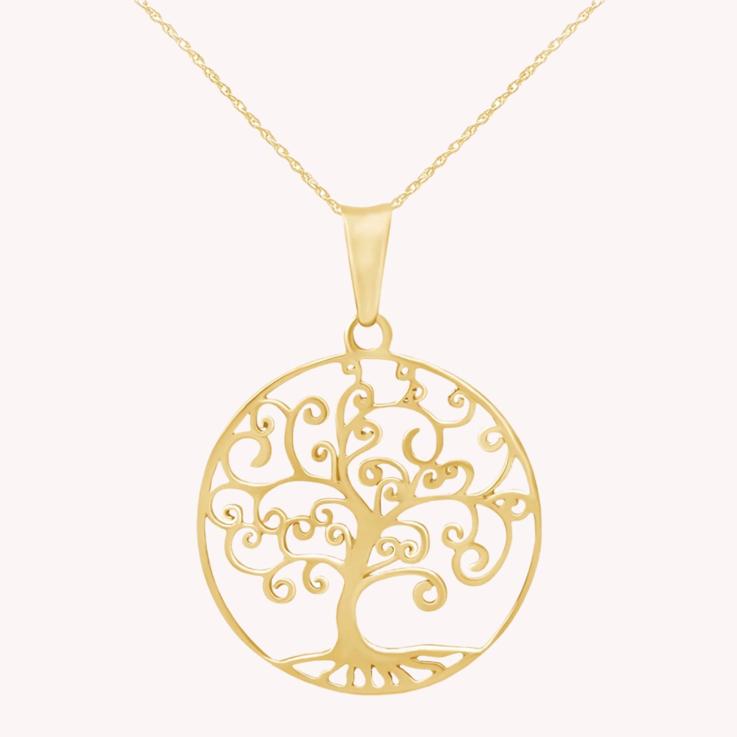 Tree of Life Filigree Pendant Necklace
