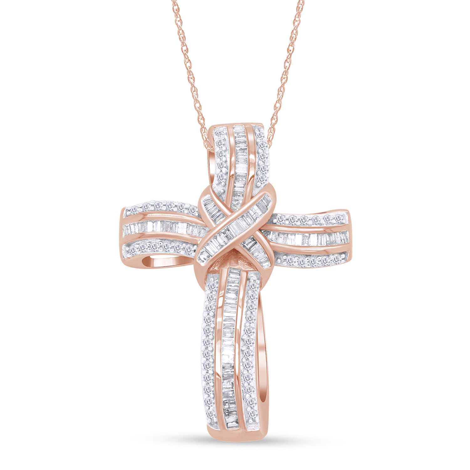 Infinity Cross Lab Created Moissanite Pendant Necklace