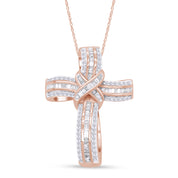 Infinity Cross Lab Created Moissanite Pendant Necklace