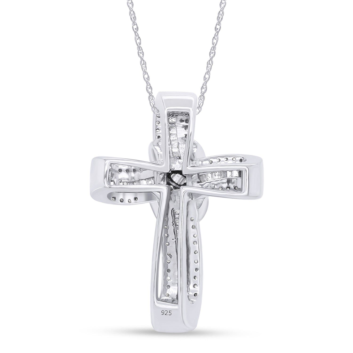 Infinity Cross Lab Created Moissanite Pendant Necklace