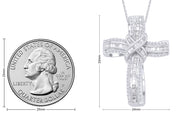 Infinity Cross Lab Created Moissanite Pendant Necklace