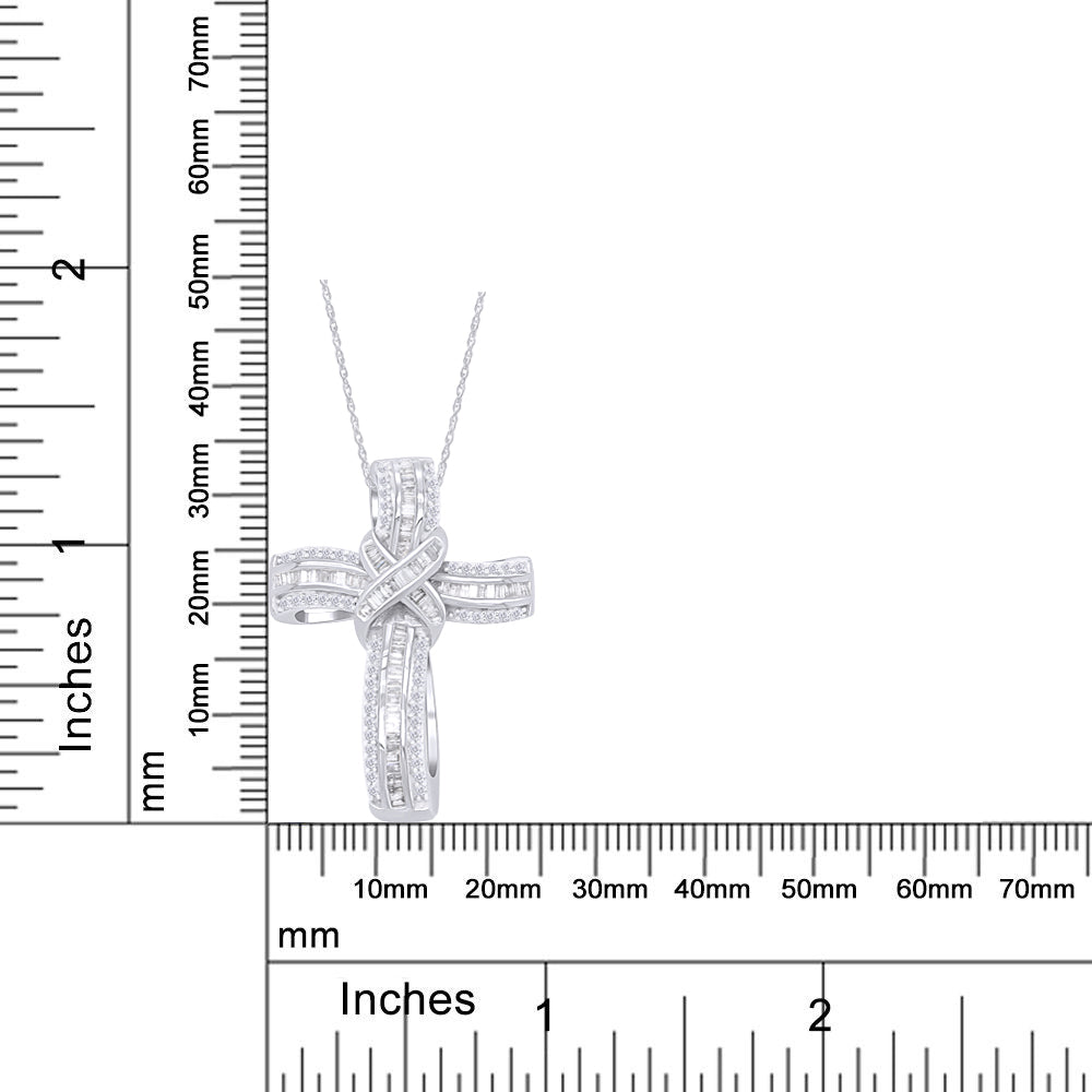 Infinity Cross Lab Created Moissanite Pendant Necklace