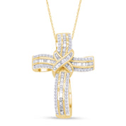 Infinity Cross Lab Created Moissanite Pendant Necklace