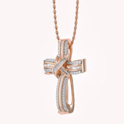 Infinity Cross Lab Created Moissanite Pendant Necklace
