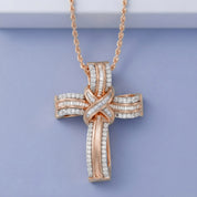 Infinity Cross Lab Created Moissanite Pendant Necklace